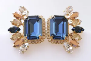 NAVY WEDDING EARRINGS