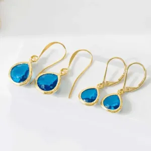 Ocean Blue Earrings: Capri Baby Drops