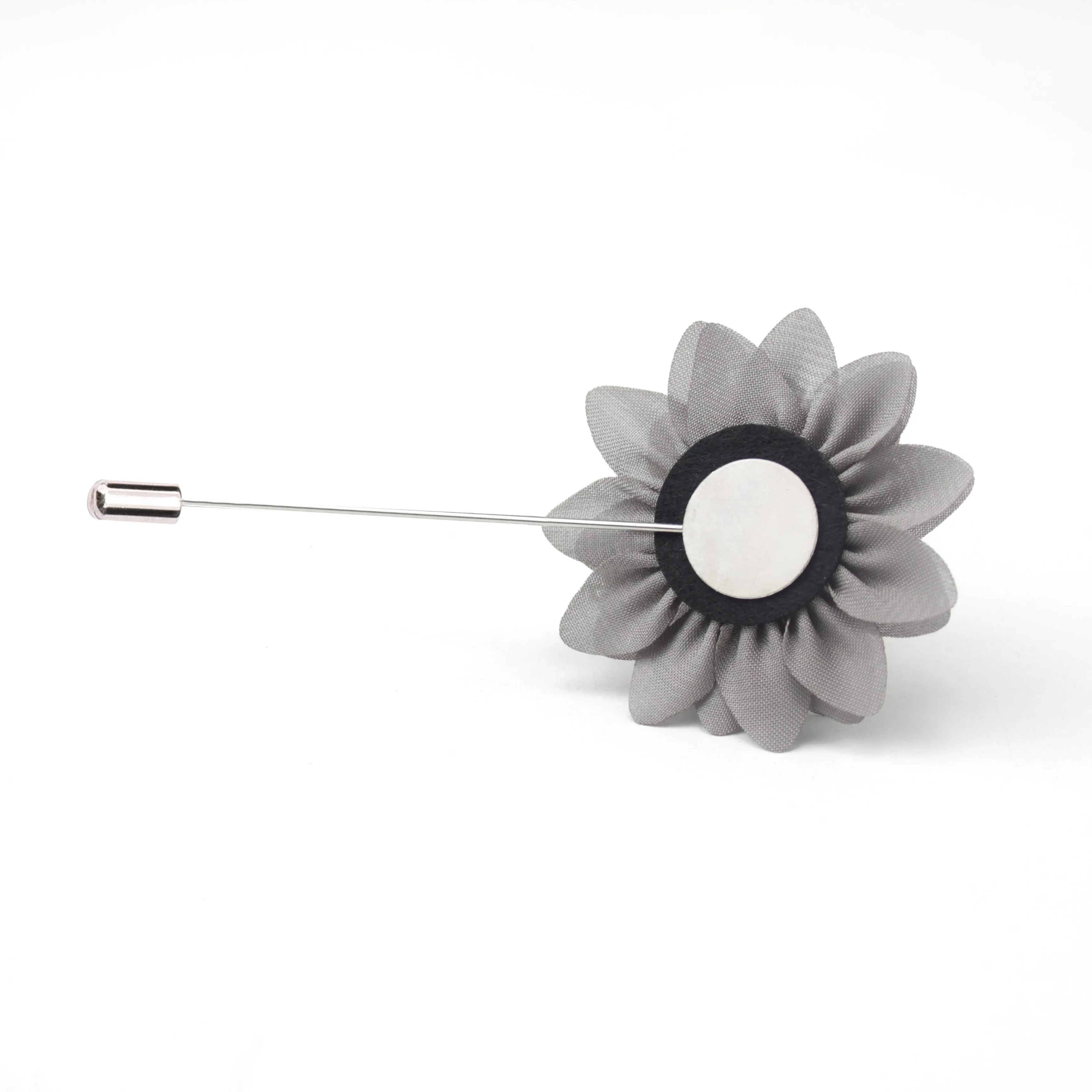 Peluche Elron Petals Grey Brooch Lapel Pin