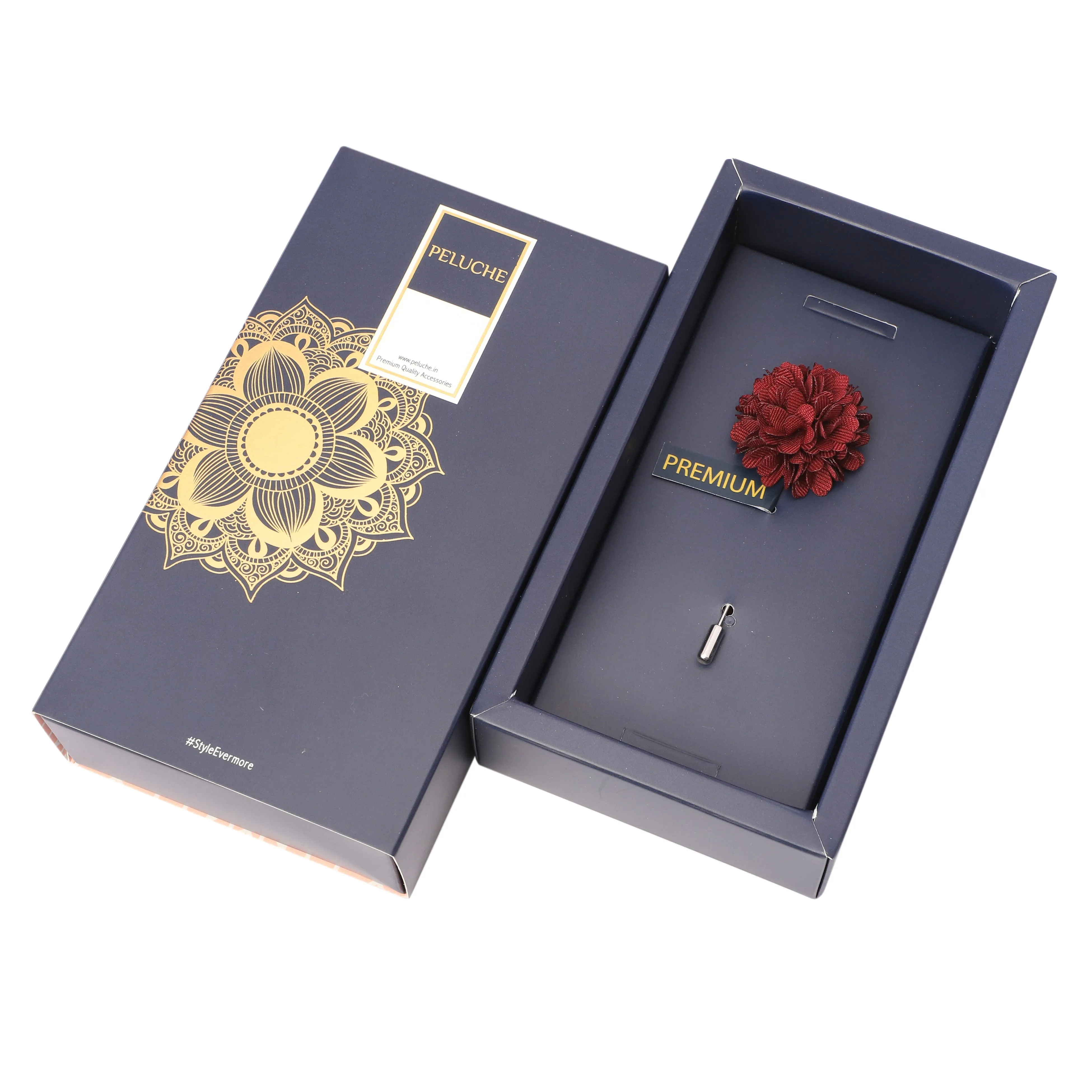 Peluche Fashionable Maroon Brooch For Men