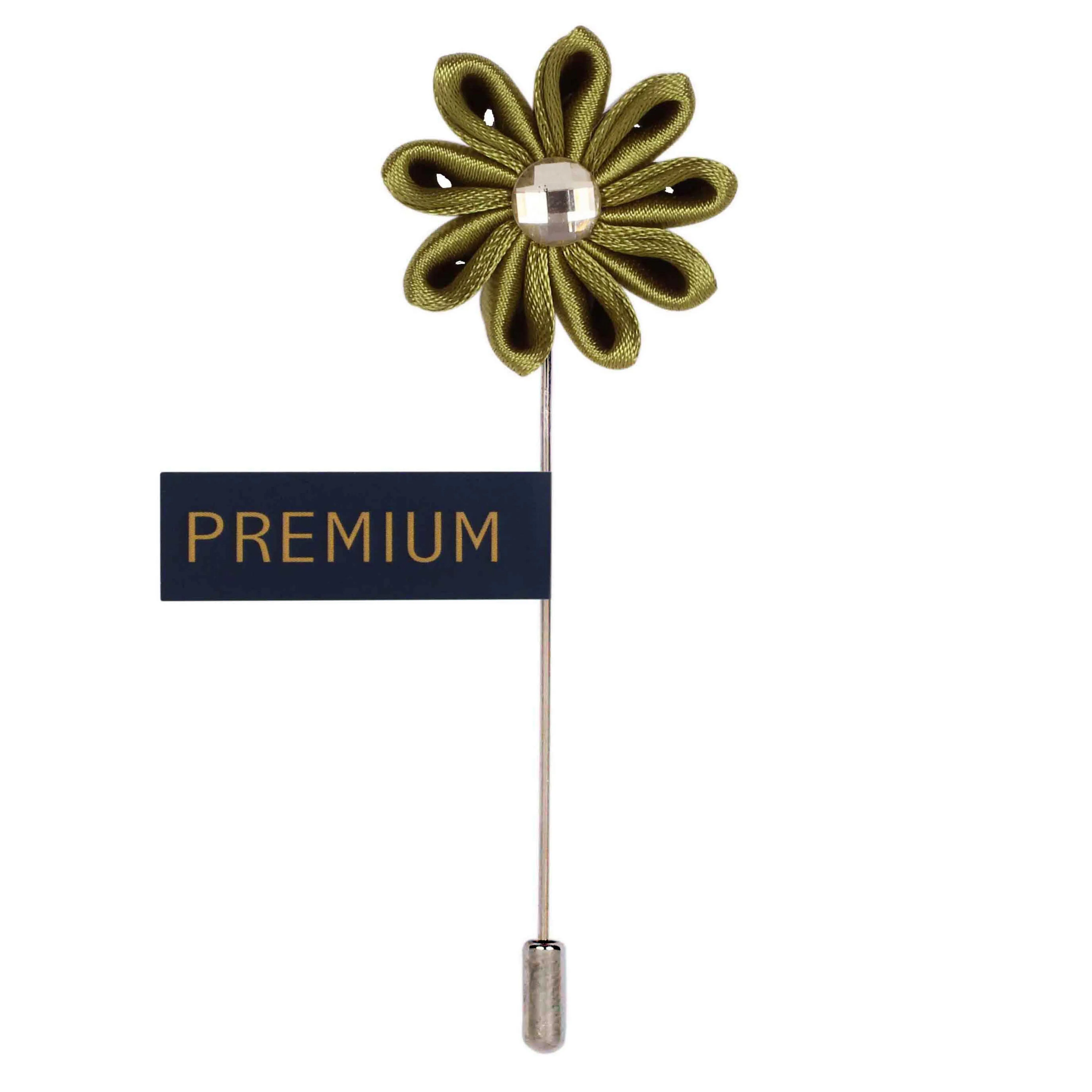 Peluche Glowing Petals Olive Brooch Lapel Pin