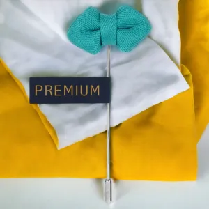 Peluche Mini Bow Cyan Brooch Lapel Pin