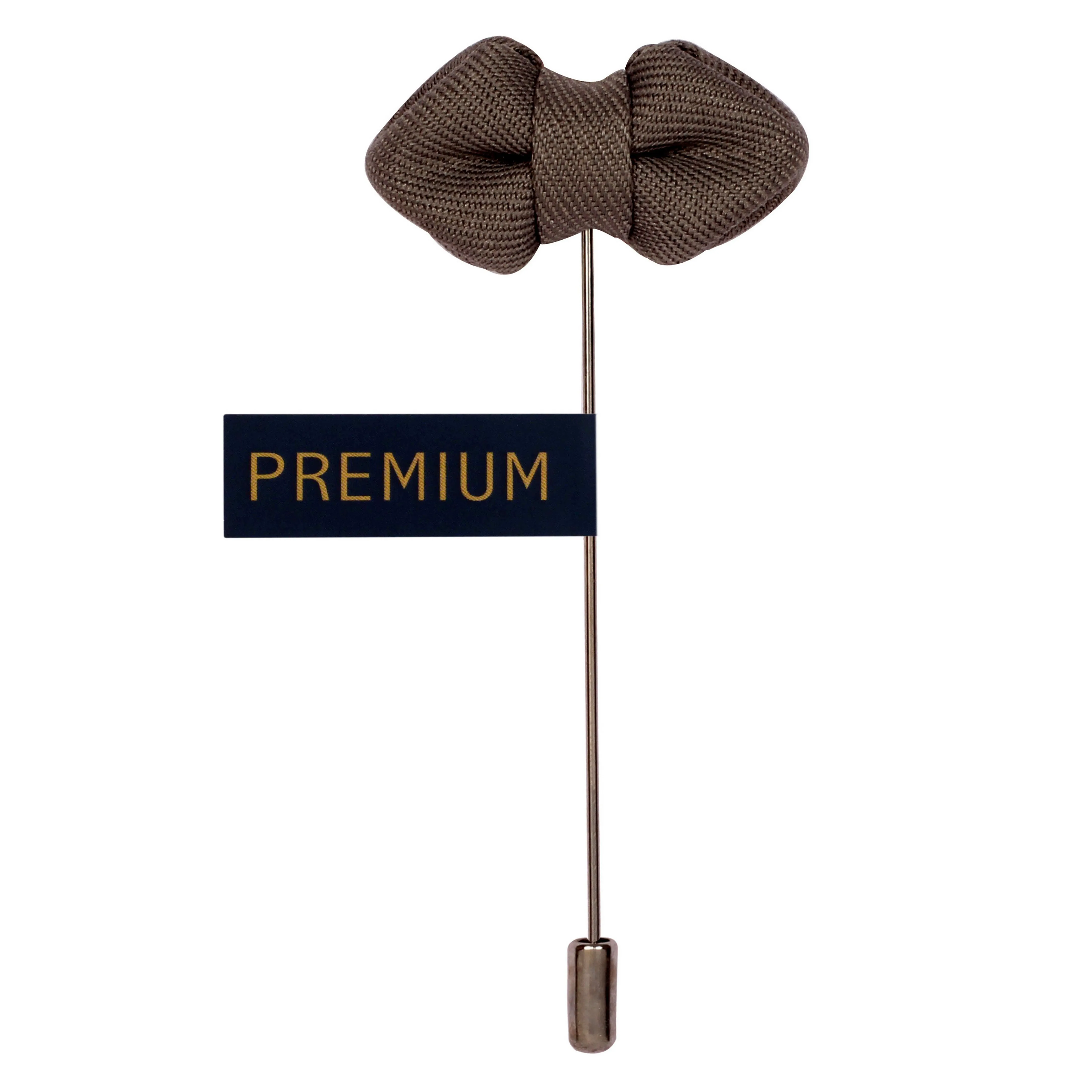 Peluche Mini Bow Grey Brooch Lapel Pin