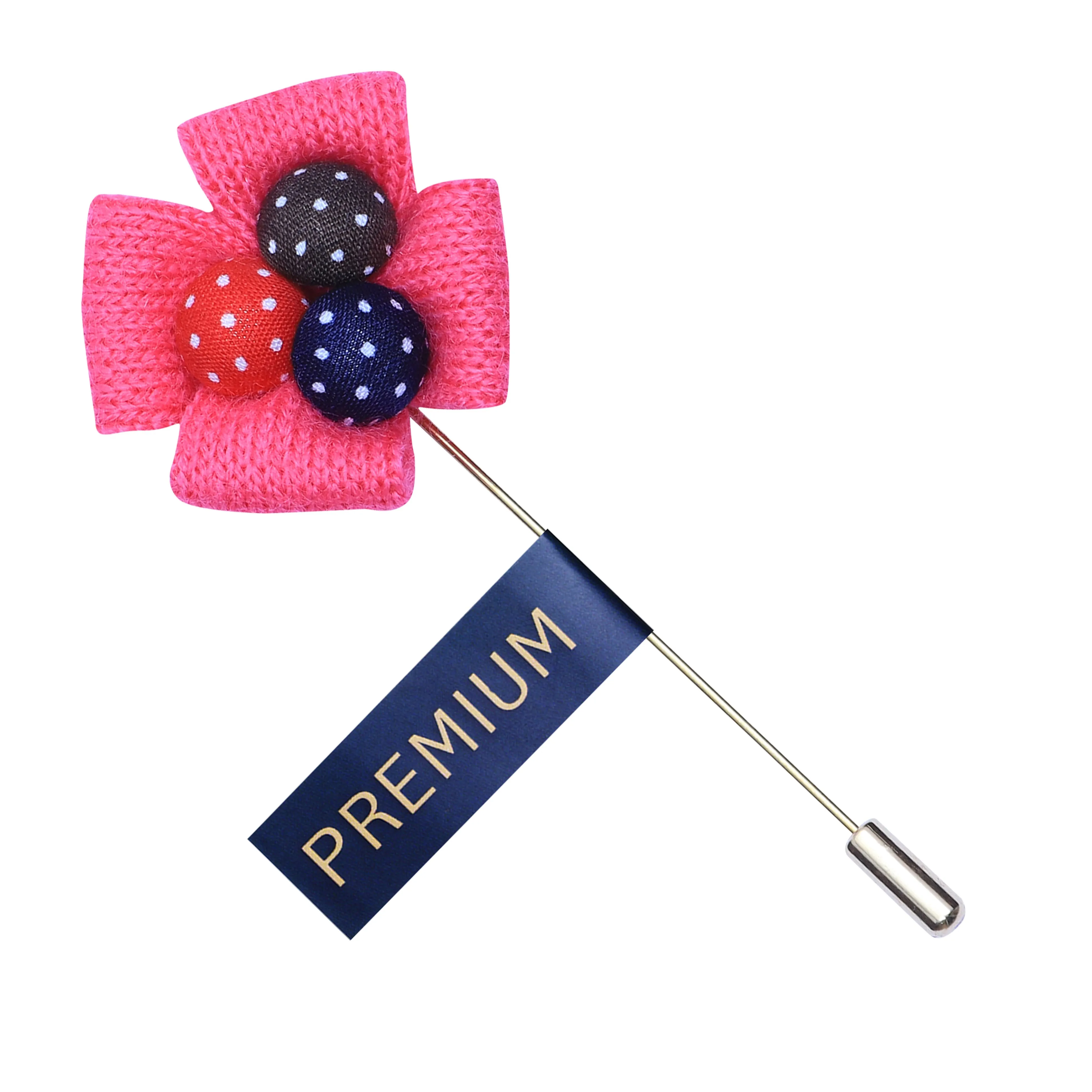 Peluche Sophisticated Floral Pink Brooch for Men