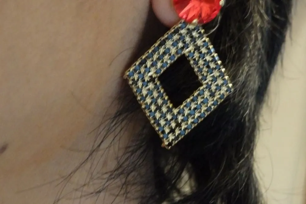 Rebeka Rhombus Stud Earrings