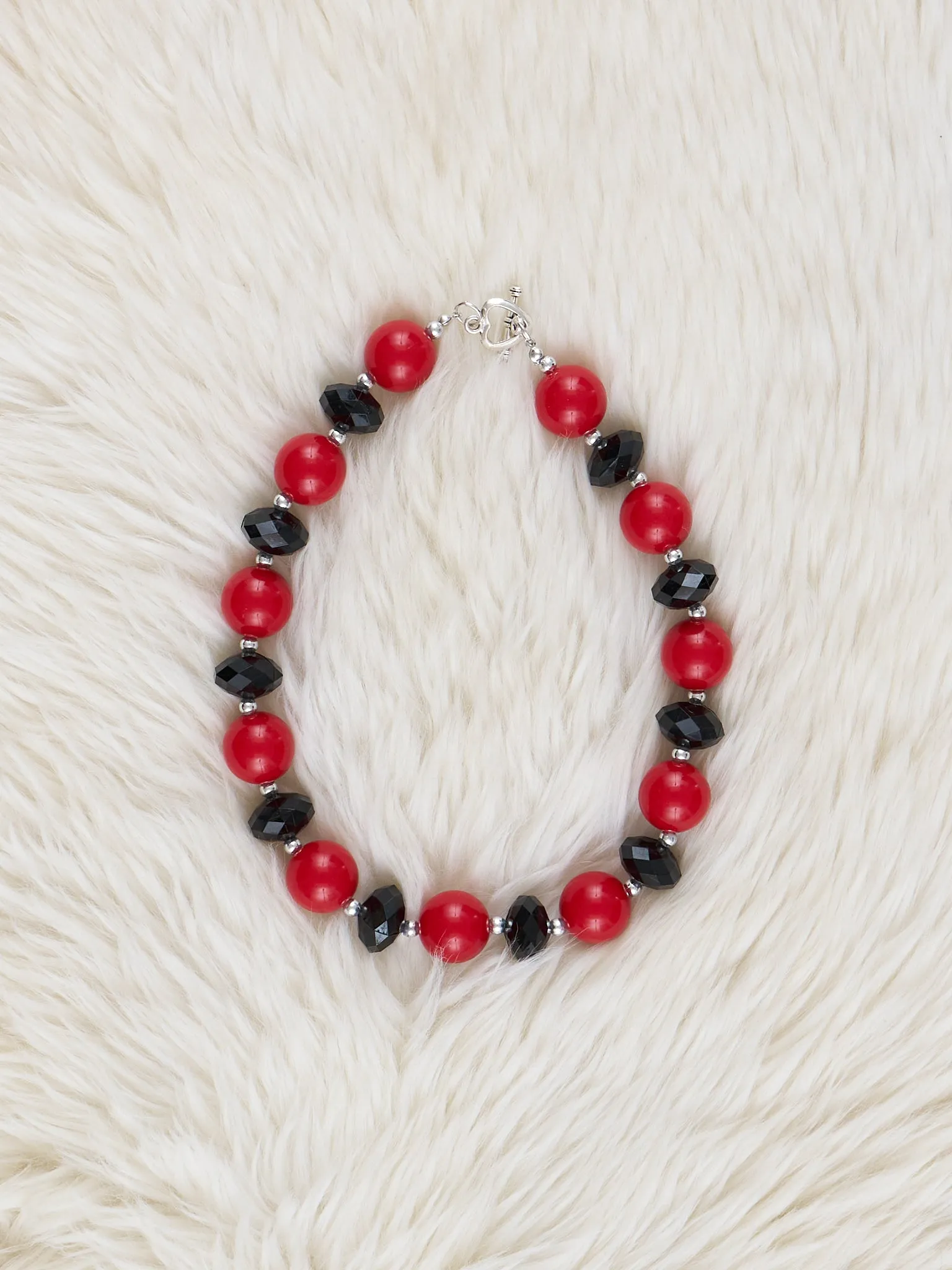 Red & Black Bubblegum Necklace