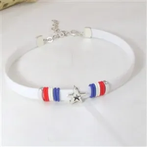 Red White & Blue Choker Necklace Stars & Stripes