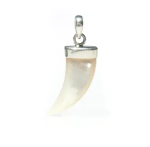 Shark Tooth Pendant Mother of Pearl