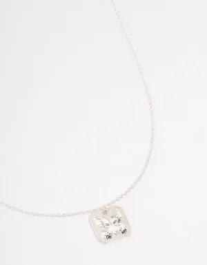 Silver Butterfly Imprint Necklace