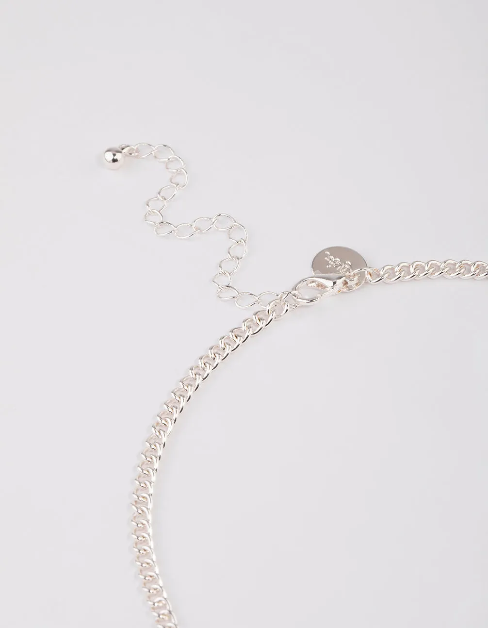 Silver Solid Disc Necklace