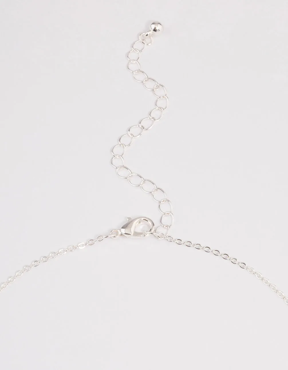 Silver Solid Tag Necklace