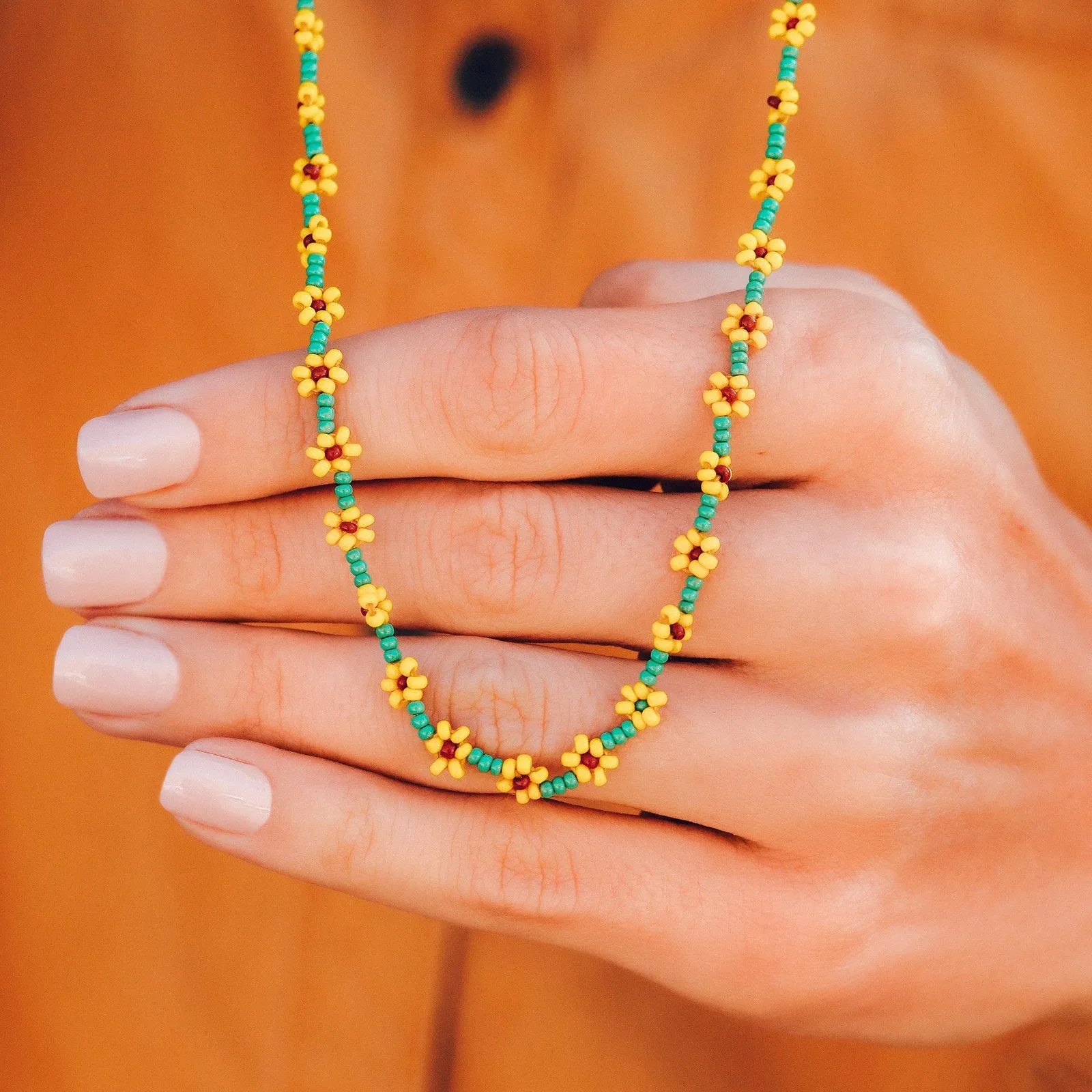 Sunflower Seed Bead Choker