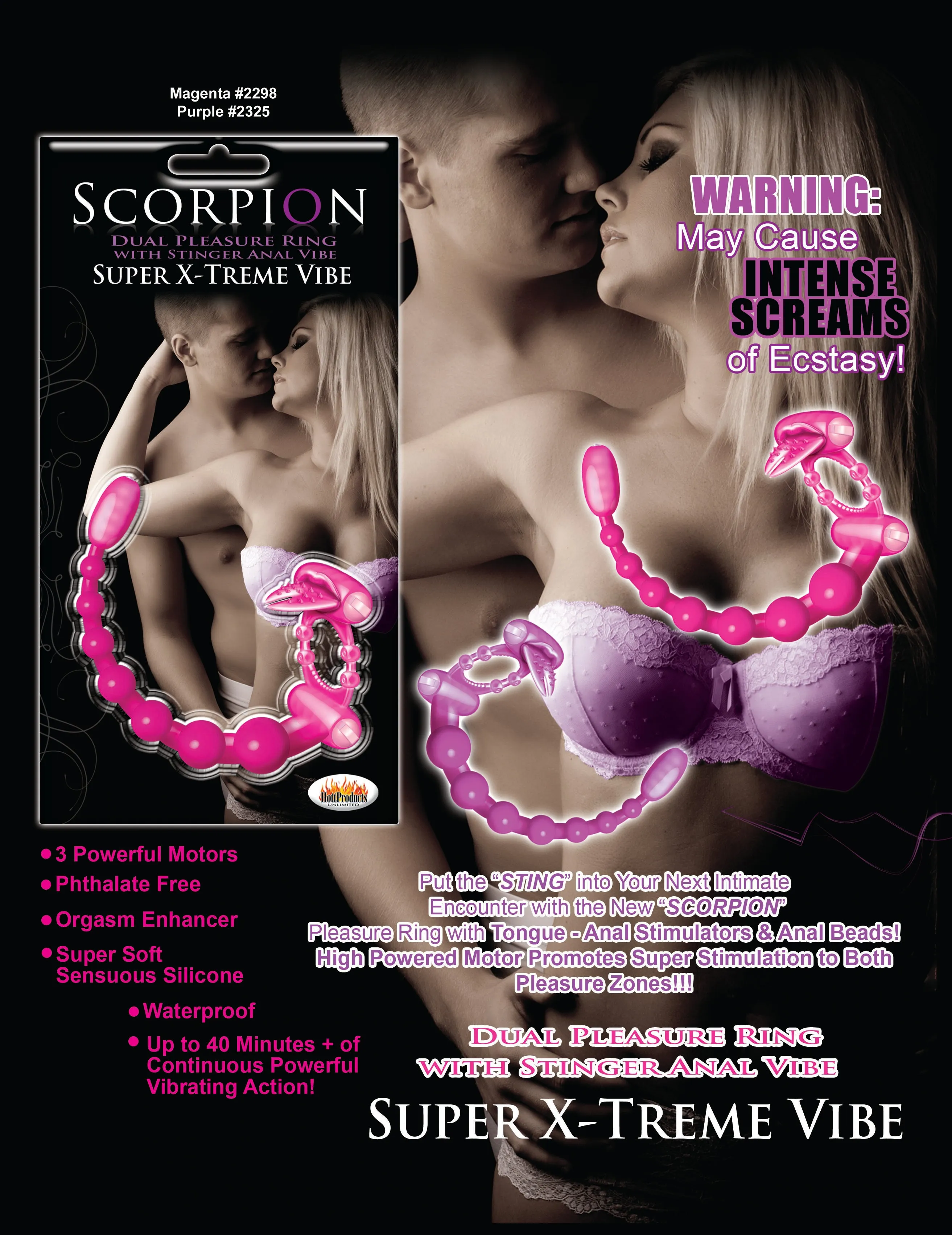 Super Xtreme Vibrator Scorpion Magenta