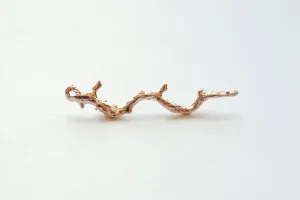 Vermeil Rose Wholesale Gold Twig Branch Connector Pendant- 18k gold over 925 sterling silver branch charm connector, tree branch link spacer